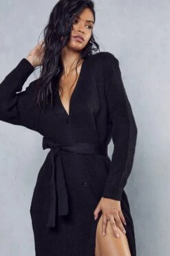 Knitted Maxi Dress 11 Knitted Maxi Dress -BOW Clothing Shop black knitted maxi dress 1 4