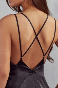 Matilda Premium Strappy Fishtail Maxi Dress -BOW Clothing Shop black matilda premium strappy fishtail maxi dress 5