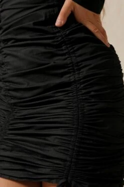 Missé Ruched Cup Detail Mini Dress -BOW Clothing Shop black missC3A9 ruched cup detail mini dress 5