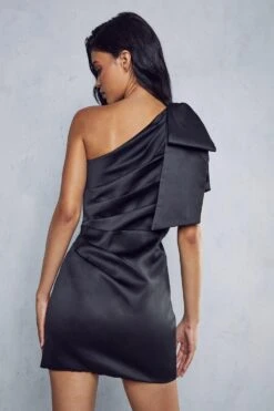 Premium Bow Detail Bodycon Mini Dress -BOW Clothing Shop black premium bow detail bodycon mini dress 2