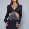 Premium Diamante Chain Mini Dress