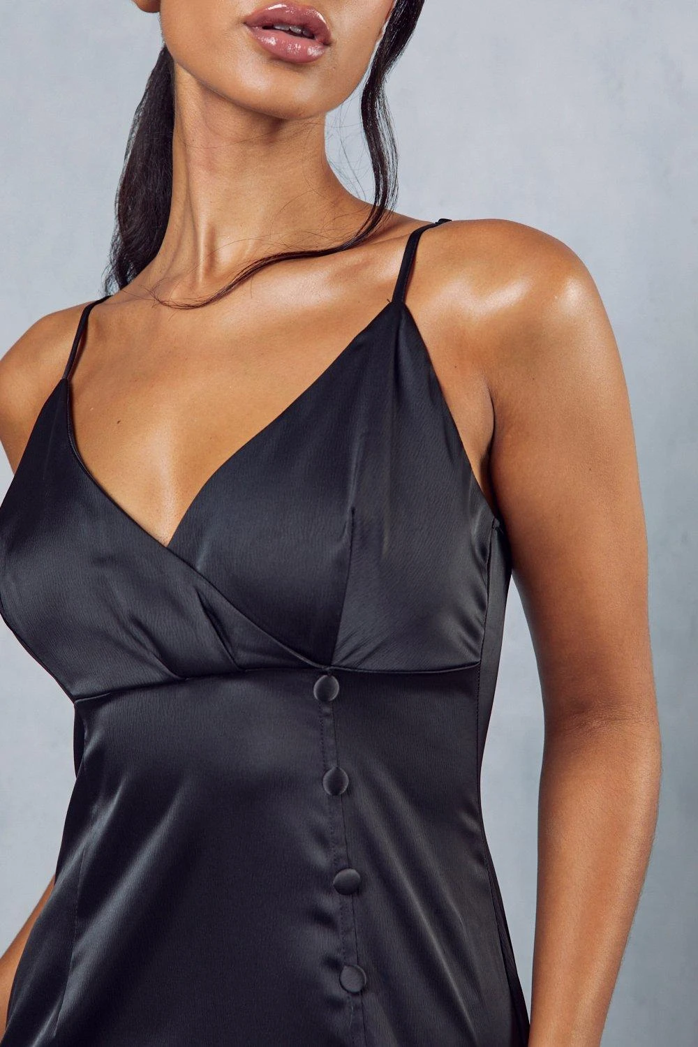 Premium Satin Button Front Maxi Dress 4 Premium Satin Button Front Maxi Dress - Image 2