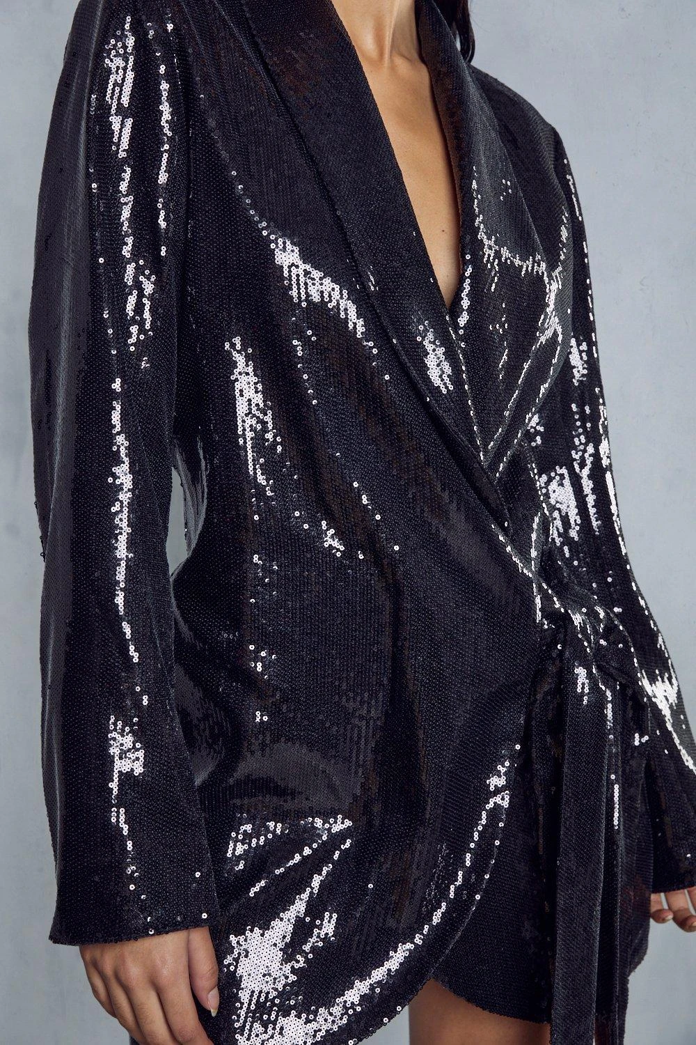 Premium Sequin Wrap Tie Side Dress 8 Premium Sequin Wrap Tie Side Dress - Image 6