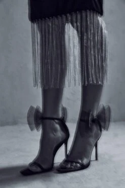 Premium Velvet Diamante Trim Midi Dress -BOW Clothing Shop black premium velvet diamante trim midi dress 3