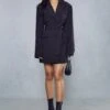 Tailored Utility Pocket Detail Blazer Dress -BOW Clothing Shop black tailored utility pocket detail blazer dress