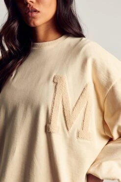 M Patch Embroidered Detail Sweater Dress -BOW Clothing Shop butter m patch embroidered detail sweater dress 4
