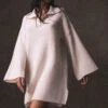 Rib Knit Zip Up Jumper Dress -BOW Clothing Shop cream rib knit zip up jumper dress