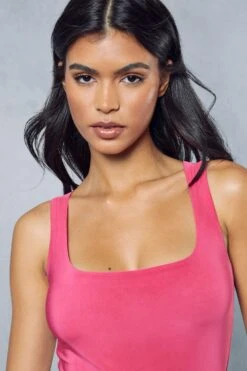 Double Layer Square Neck Bodycon Mini Dress 9 Double Layer Square Neck Bodycon Mini Dress -BOW Clothing Shop fushia double layer square neck bodycon mini dress 2