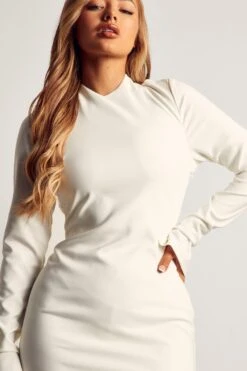 Stretch Cut Out Low Back Mini Dress 11 Stretch Cut Out Low Back Mini Dress -BOW Clothing Shop ivory stretch cut out low back mini dress 4