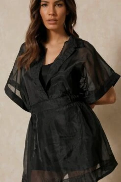 Neave Black Mesh Dress -BOW Clothing Shop neave black mesh dress 4