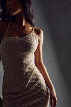 Macy Premium Embellished Draped Maxi Dress -BOW Clothing Shop nude macy premium embellished draped maxi dress 1