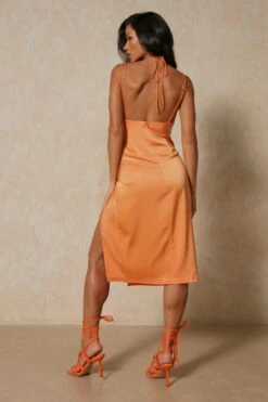 Multi Strap Midi Dress 12 Multi Strap Midi Dress -BOW Clothing Shop orange multi strap midi dress 4