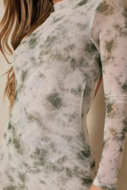 Missé Marble Print Mesh Extreme Backless Mini Dress -BOW Clothing Shop sage missC3A9 marble print mesh extreme backless mini dress 4