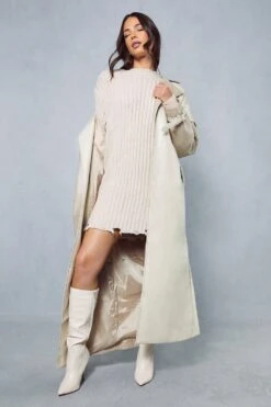 Distressed Rib Knit Jumper Dress -BOW Clothing Shop stone distressed rib knit jumper dress 1