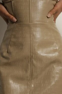 Misspap Embossed Leather Look Corset Dress -BOW Clothing Shop stone misspap embossed leather look corset dress 5