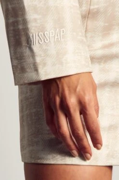 Open Back Checked Tailored Blazer Dress -BOW Clothing Shop stone open back checked tailored blazer dress 5