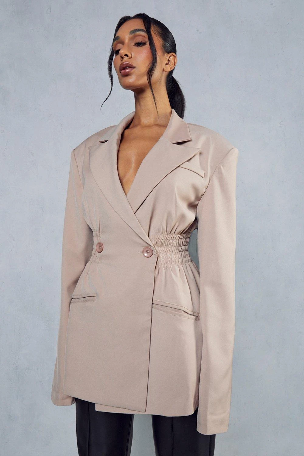 Ruched Waist Blazer Dress 7 Ruched Waist Blazer Dress - Image 5