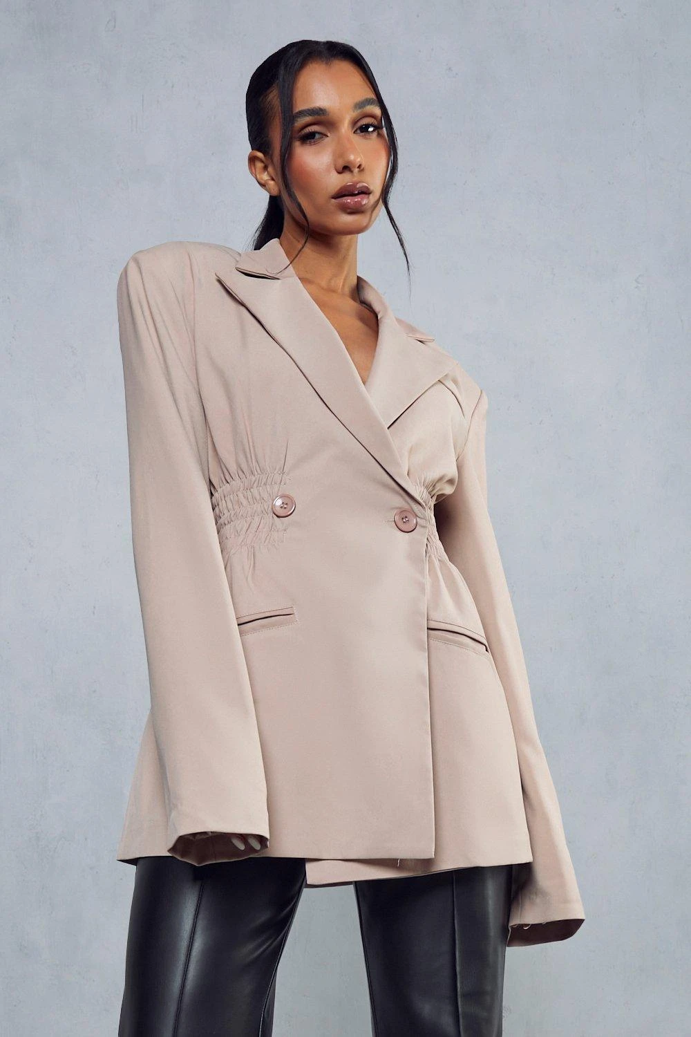 Ruched Waist Blazer Dress 3 Ruched Waist Blazer Dress